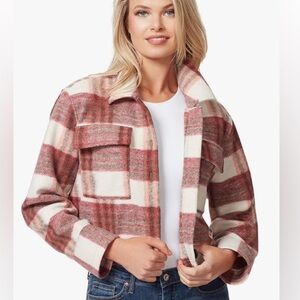 NEW Jessica Simpson Cropped Plaid Jacket